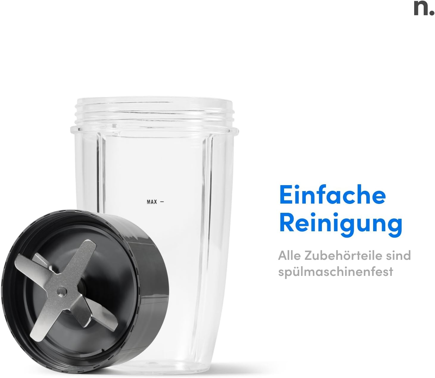 Nutribullet Pro 1200, Elektrischer Mixer, Zerkleinerer, Smoothie Mixer, Multifunktionsmixer, 1200w Leistung, 700ml und 900ml Glser, schwarz, NB120MB