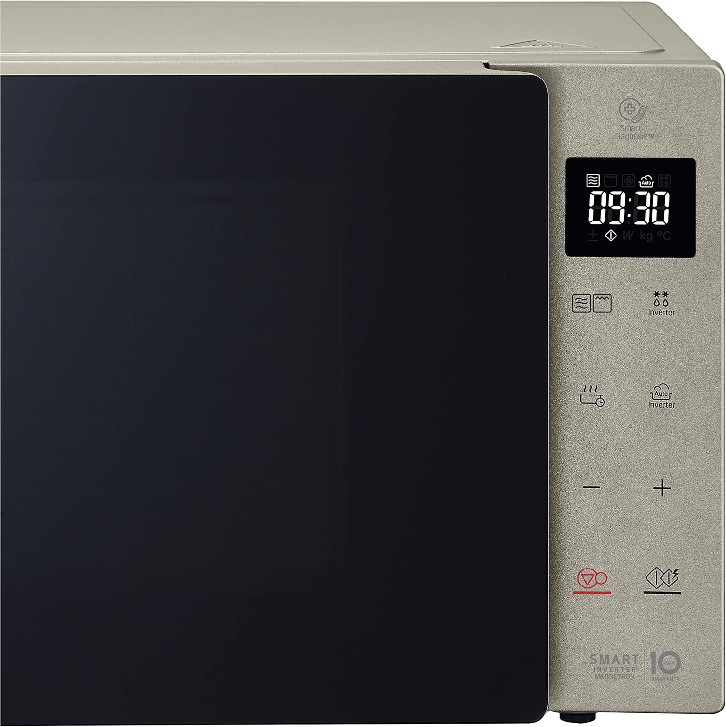 LG MH6535GIS Mikrowelle mit Inverter Technologie & Quarz Grill, 25 Liter Kapazitt, 1000 W, Automatikprogramme, einstellbare Leistungsstufen für optimales Garen und EasyClean-Funktion, Schwarz
