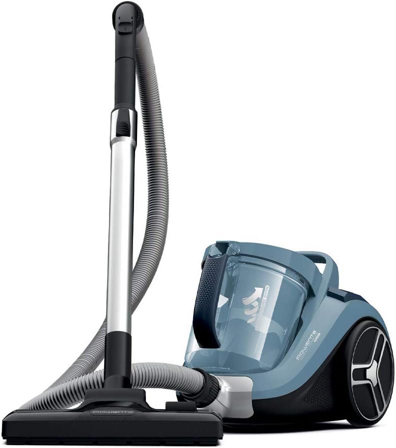 Rowenta RO4825 beutelloser Bodenstaubsauger Compact Power XXL | 550 Watt | 2,5L Staubvolumen | Kompakt & leise | Extreme Saugleistung | Hocheffizienter Saugkopf | Schwarz/Grau