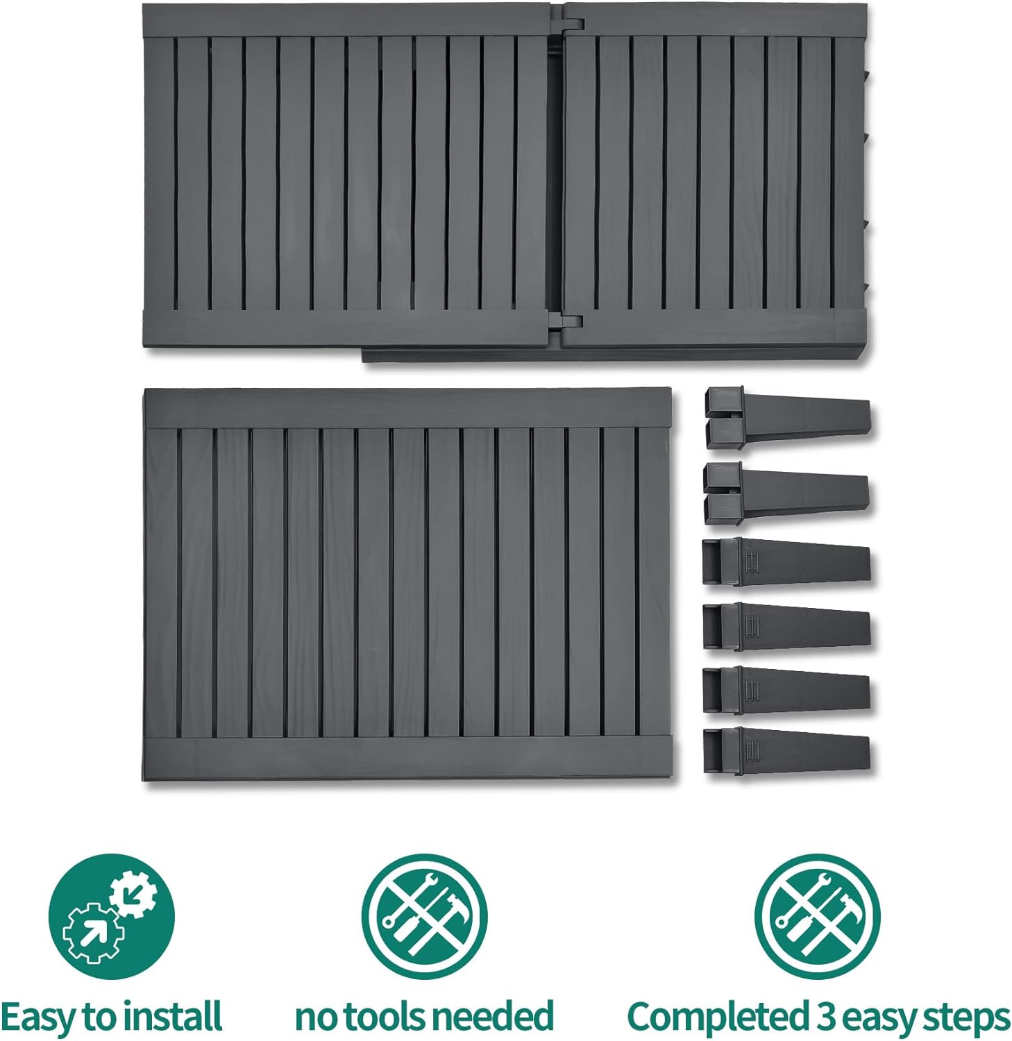 2025 Chaiselongue-Stühle für den Außenbereich, 4er-Set mit verstellbarer Rückenlehne, stabile Liegen für Terrasse und Poolrand, einfache Montage, wasserdicht und leicht mit einer Tragfähigkeit von 120 kg, schwarz