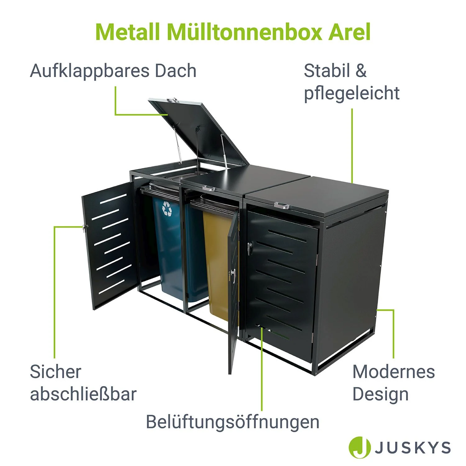 2025 Metall Mülltonnenbox Arel