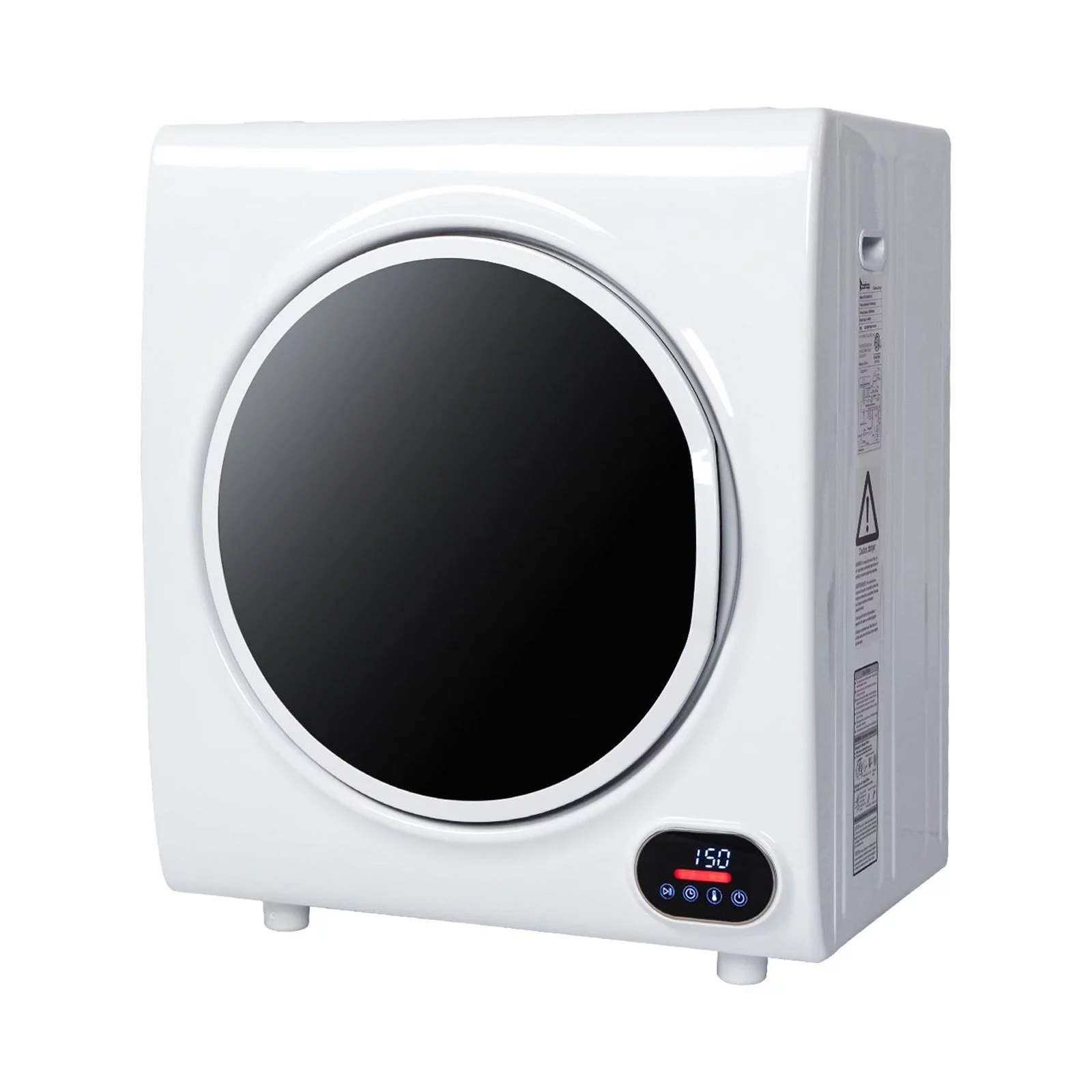 2025 Kompakter tragbarer Wäschetrockner für den Haushalt mit LED-Anzeige, 2,6 Kubikfuß Trommeltrockner – Weiß, 110 V, 4 kg Fassungsvermögen, energieeffizientes Haushaltsgerät