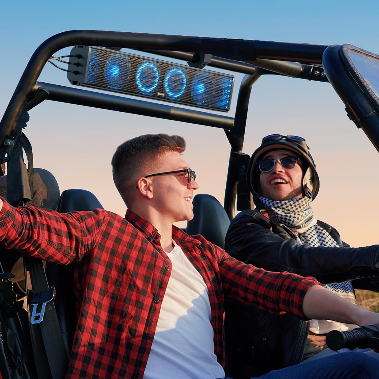 2025 25-Zoll-UTV-Soundbar, ATV-SoundBar Bluetooth mit RGB-Beleuchtung, verstärkte Soundbar, wasserdichte Golfwagen-Soundbar, UTV-Lautsprecher kompatibel mit Polaris RZR Can-Am