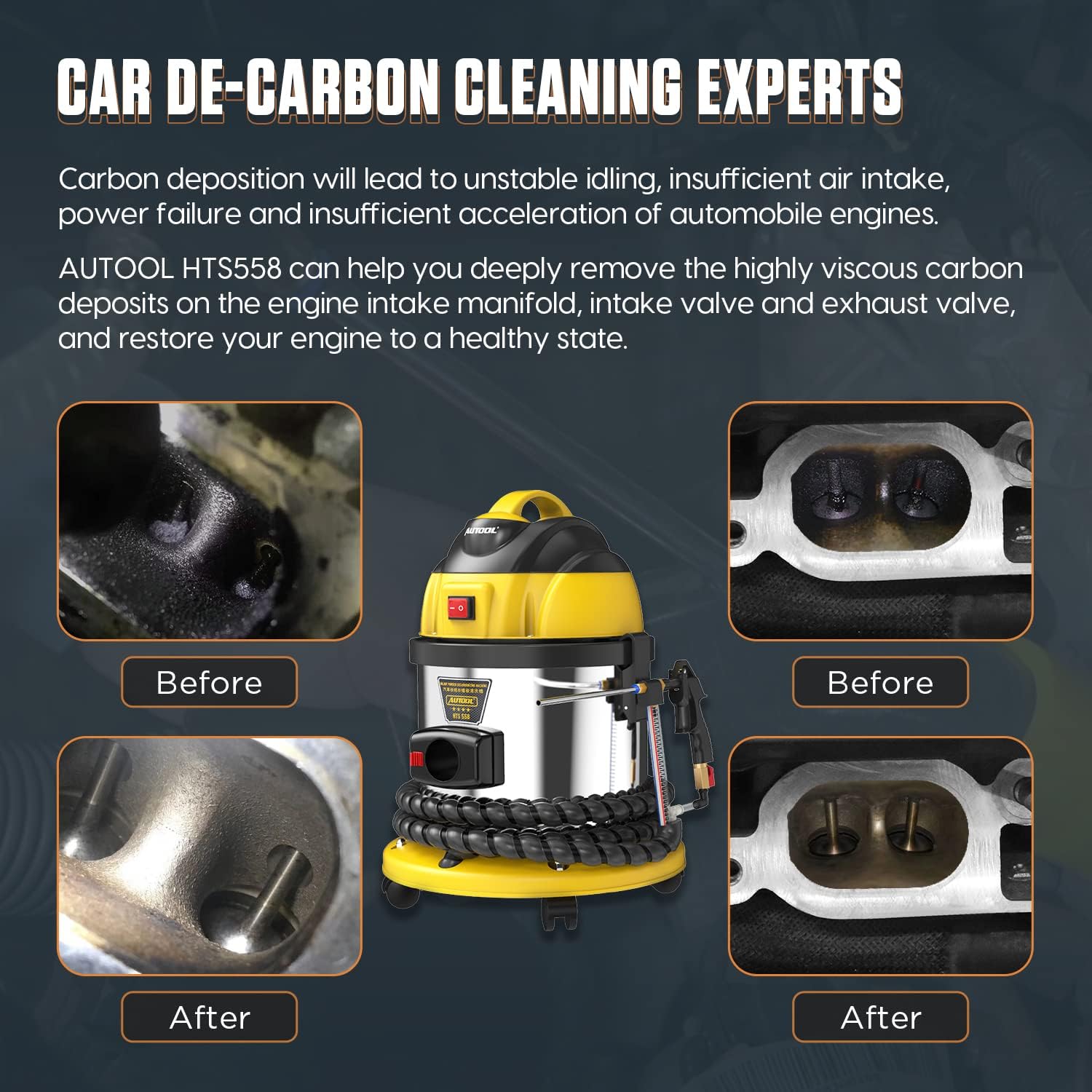 2025 Walnut Blaster, Reinigungsmaschine für Motoransaugventile, Kohlenstoffentferner für Automotoren, Walnusssand zur Reinigung von Kohlenstoffablagerungen mit Sieb zur Kohlenstofftrennung