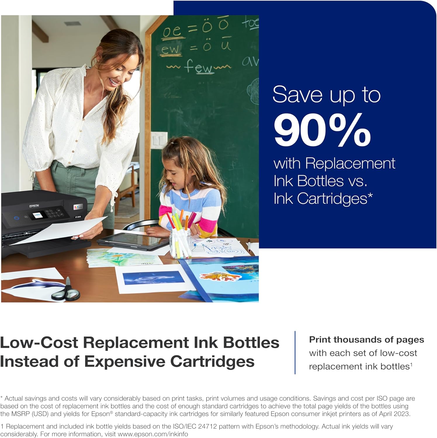 2025 ET-4800 Kabelloser All-in-One-Supertank-Drucker ohne Patronen mit Scanner, Kopierer, Fax, ADF und Ethernet – Ideal für Ihr Home-Office, Weiß