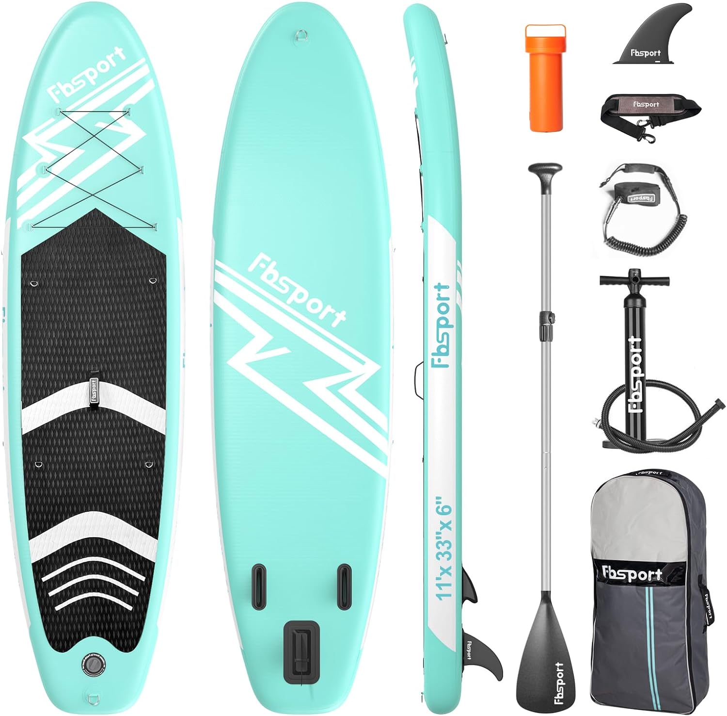 2025 Premium-Stand-Up-Paddle-Board, Yoga-Board mit strapazierfähigem SUP-Zubehör und Tragetasche | Breiter Stand, Surf-Kontrolle, rutschfestes Deck, Leine, Paddel und Pumpe für Jugendliche und Erwachsene