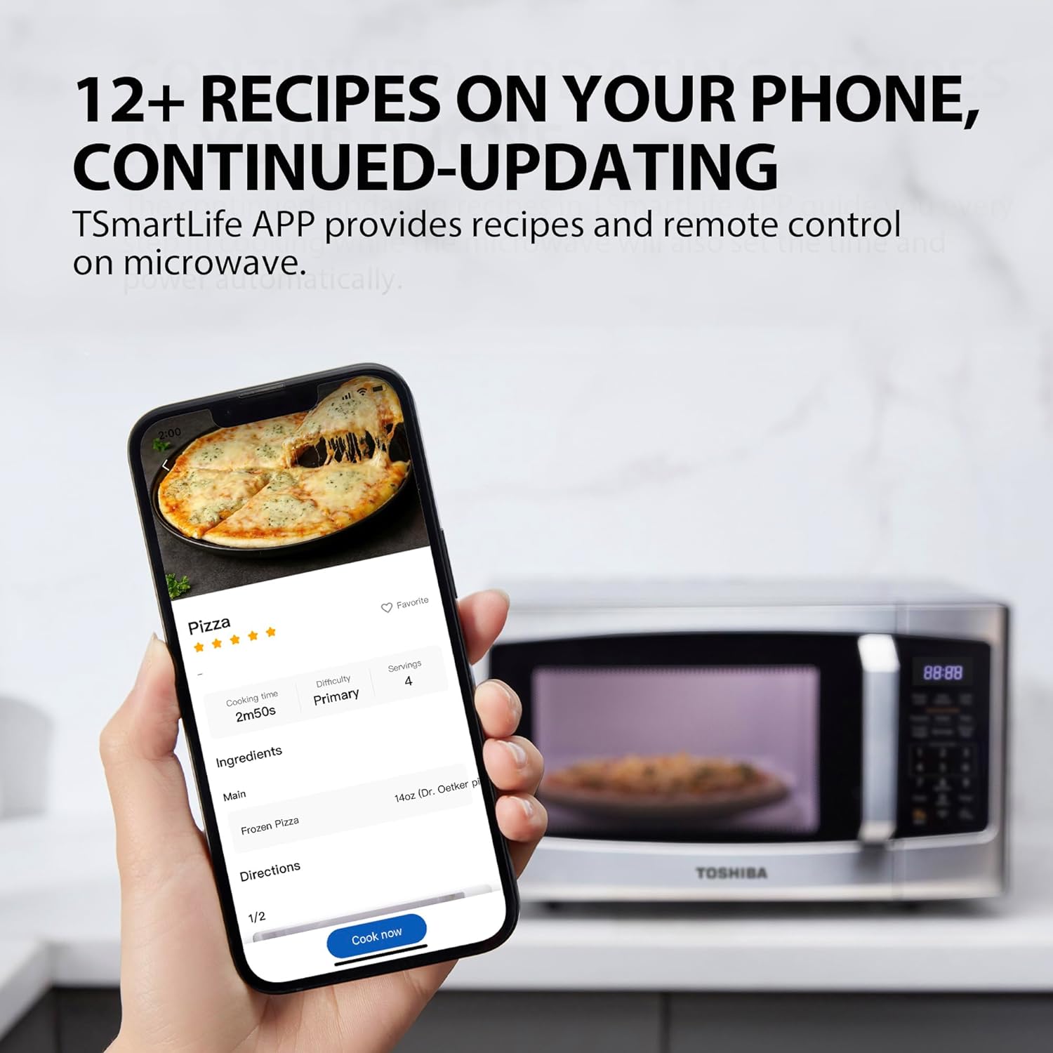 2025 TOSHIBA 4-in-1 ML-EC42P(SS) Mikrowellenherd für die Arbeitsplatte, Smart Sensor, Konvektion, Heißluftfritteuse-Kombination, Stummschaltfunktion, Positionsspeicher, 13,6