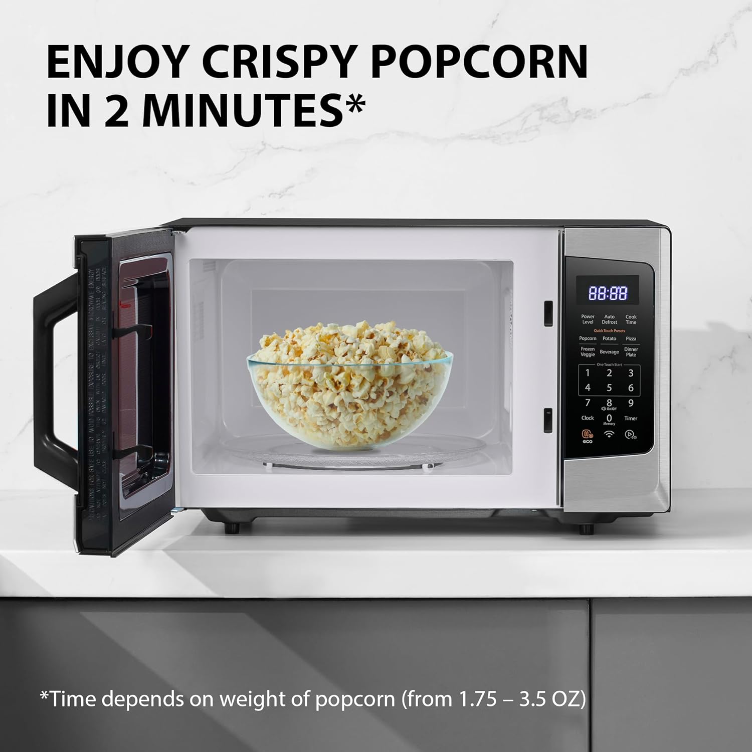 2025 TOSHIBA 4-in-1 ML-EC42P(SS) Mikrowellenherd für die Arbeitsplatte, Smart Sensor, Konvektion, Heißluftfritteuse-Kombination, Stummschaltfunktion, Positionsspeicher, 13,6