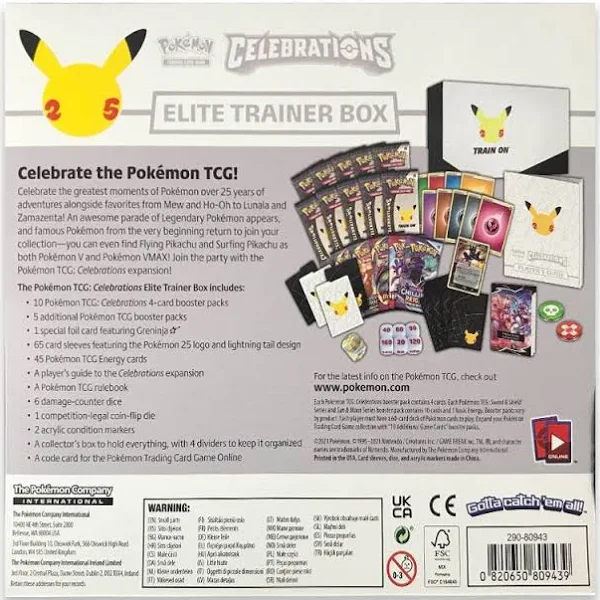 2025 Pokemon – Celebrations Elite Trainer Box