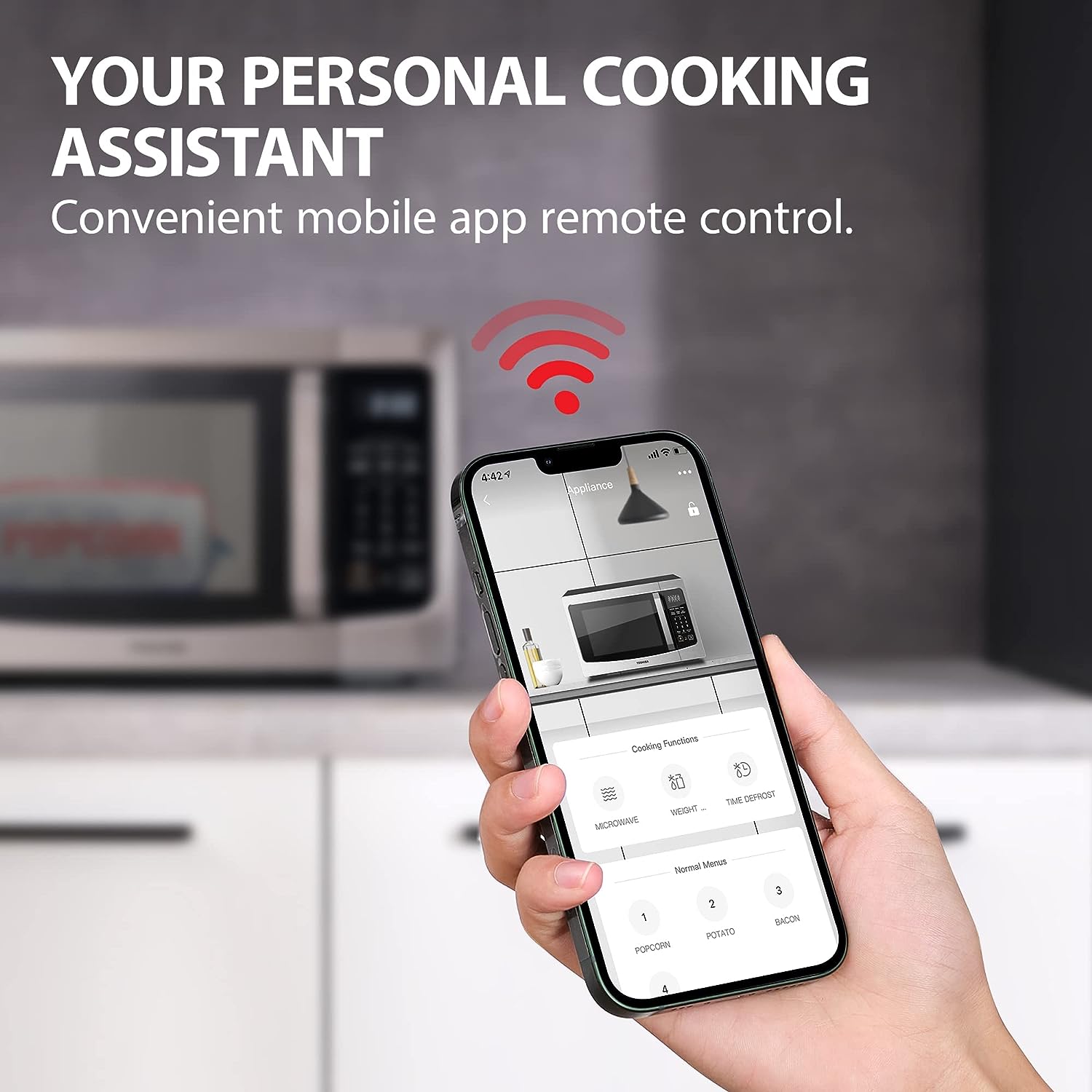 2025 TOSHIBA 4-in-1 ML-EC42P(SS) Mikrowellenherd für die Arbeitsplatte, Smart Sensor, Konvektion, Heißluftfritteuse-Kombination, Stummschaltfunktion, Positionsspeicher, 13,6