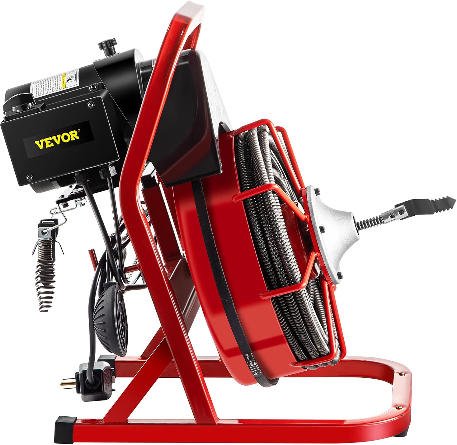 2025 Rohrreinigungsmaschine, 75 Fuß x 3/8 Zoll Rohrreinigungsmaschine passend für 1 bis 4 Zoll Rohre, tragbarer Rohrreinigungsspirale mit 4 Schneidern, elektrisches Rohrverstopfungsentferner-Sanitärwerkzeug