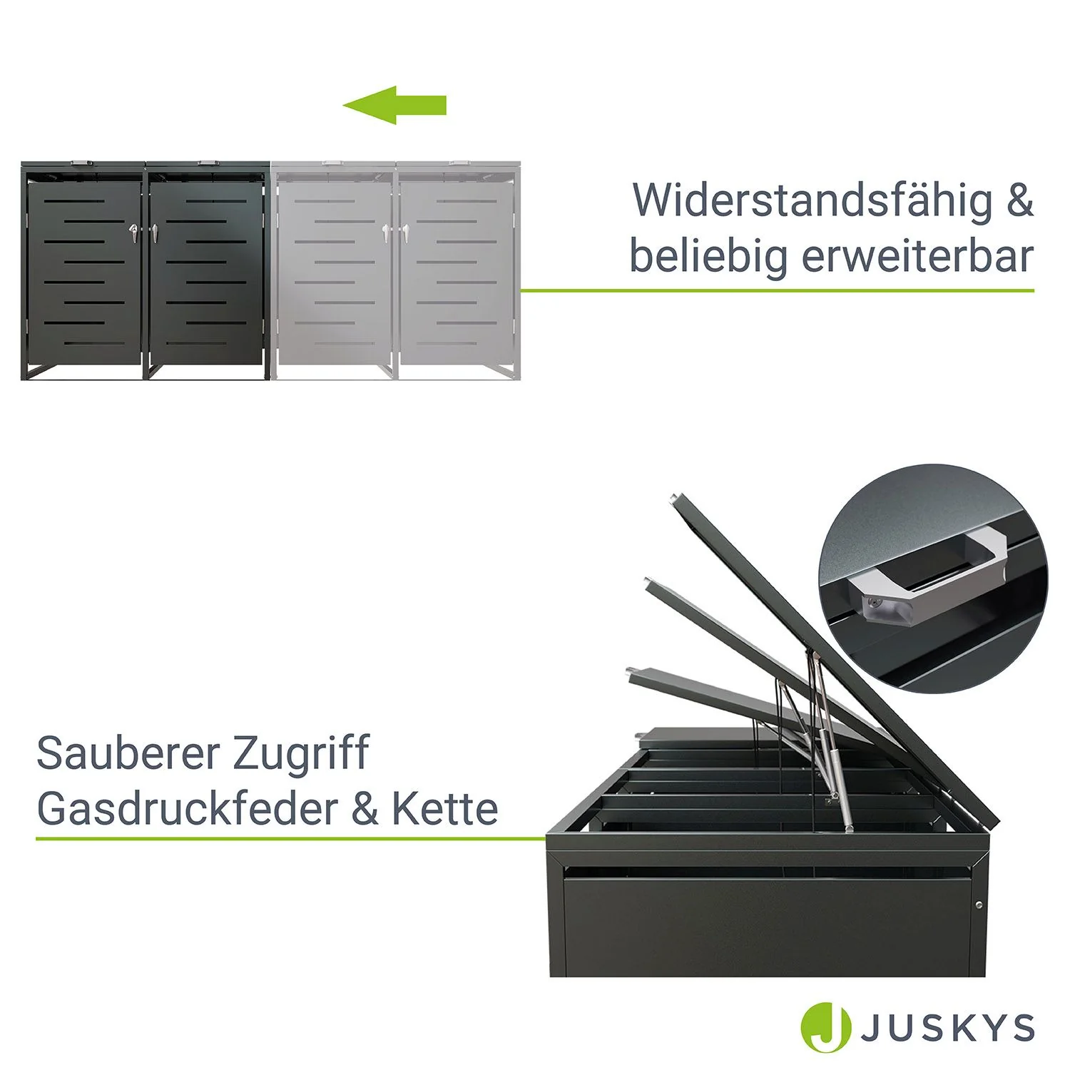 2025 Metall Mülltonnenbox Arel