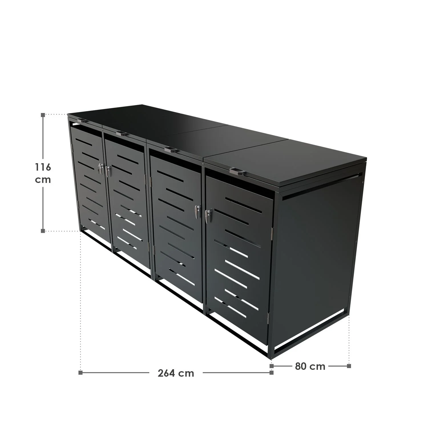 2025 Metall Mülltonnenbox Arel