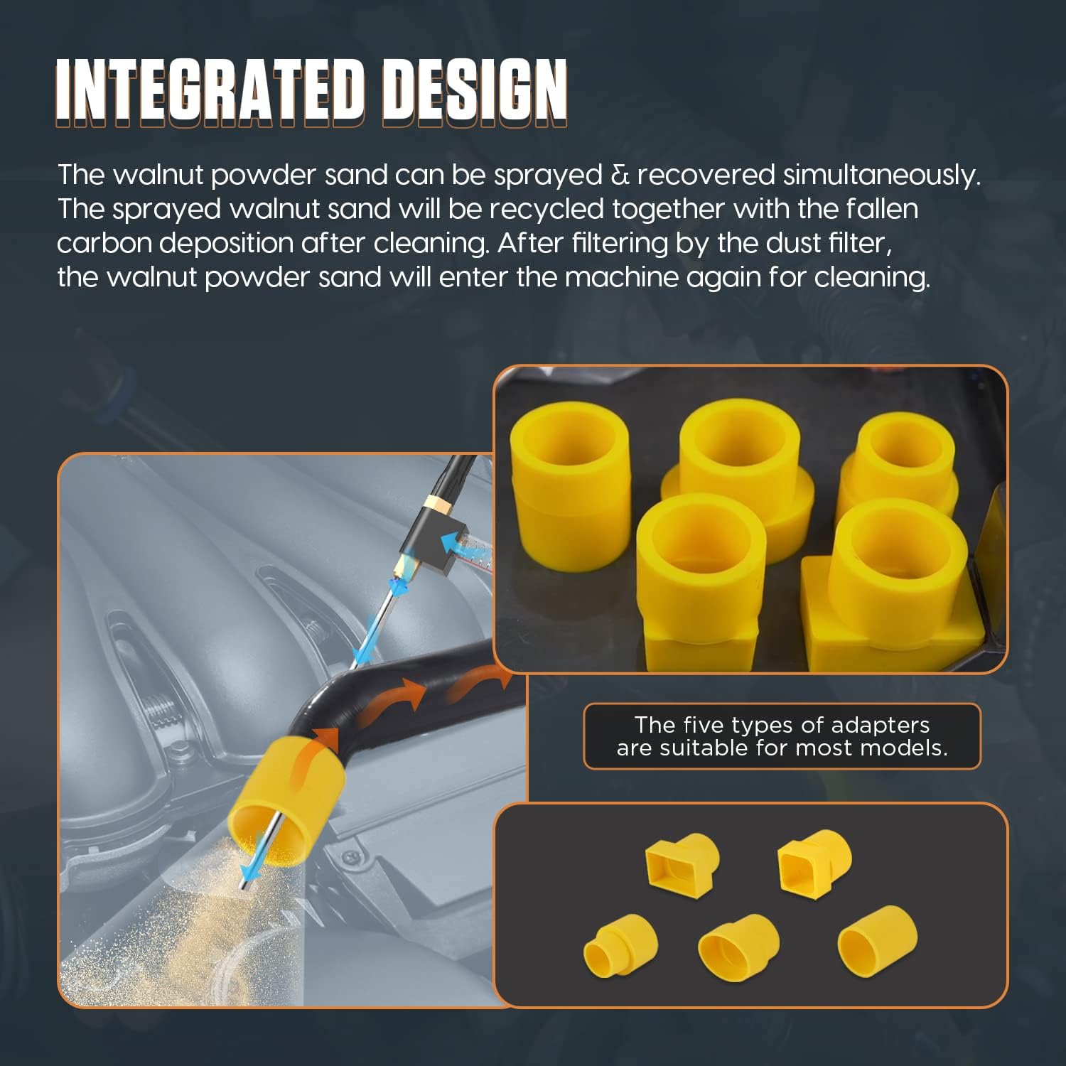 2025 Walnut Blaster, Reinigungsmaschine für Motoransaugventile, Kohlenstoffentferner für Automotoren, Walnusssand zur Reinigung von Kohlenstoffablagerungen mit Sieb zur Kohlenstofftrennung
