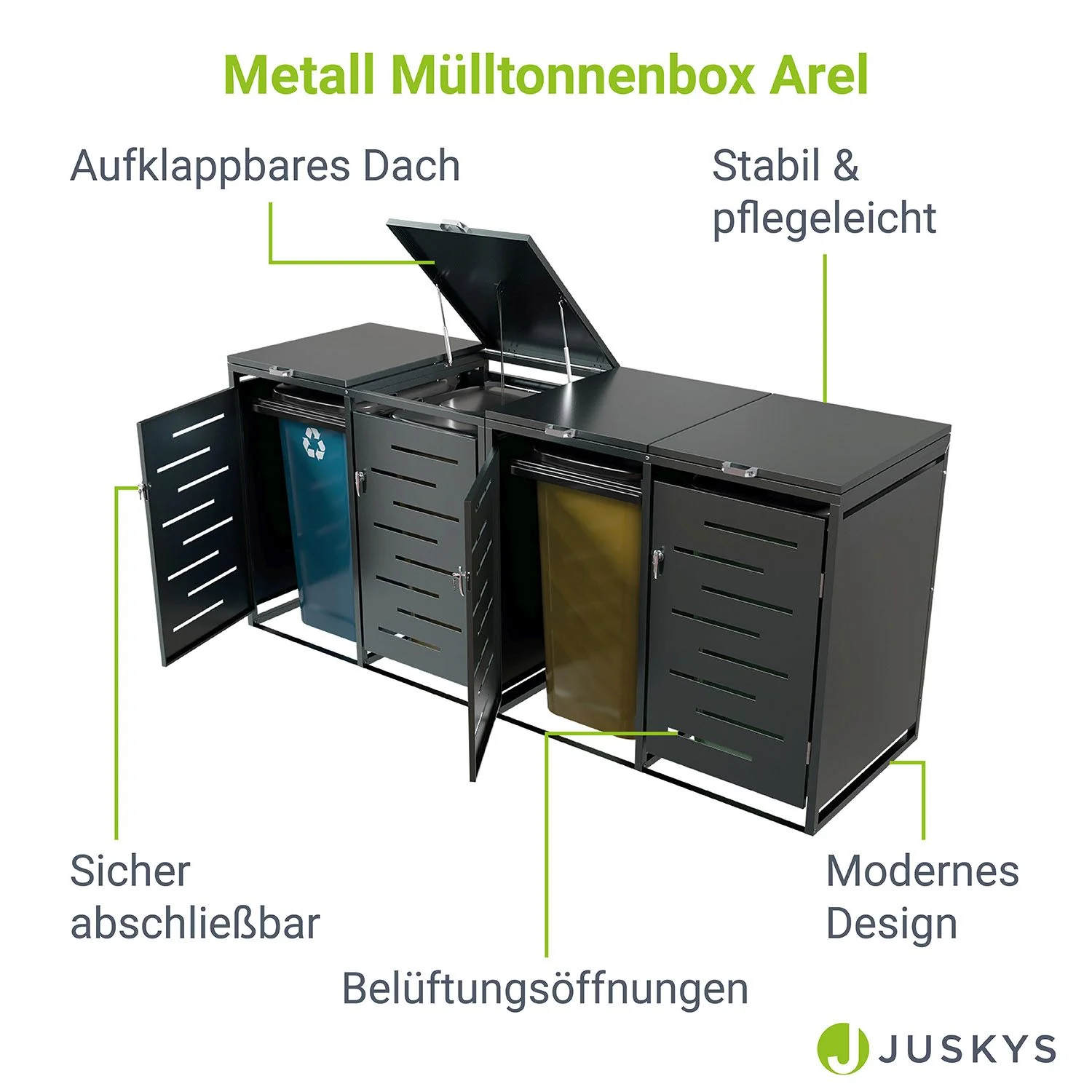 2025 Metall Mülltonnenbox Arel