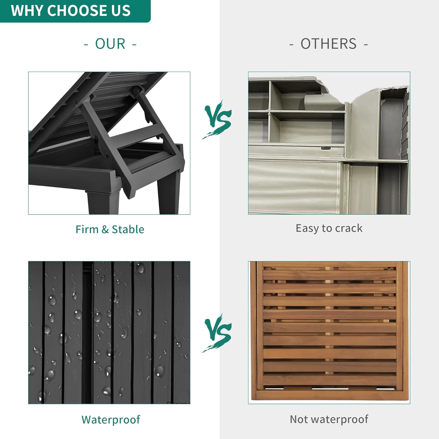 2025 Chaiselongue-Stühle für den Außenbereich, 4er-Set mit verstellbarer Rückenlehne, stabile Liegen für Terrasse und Poolrand, einfache Montage, wasserdicht und leicht mit einer Tragfähigkeit von 120 kg, schwarz
