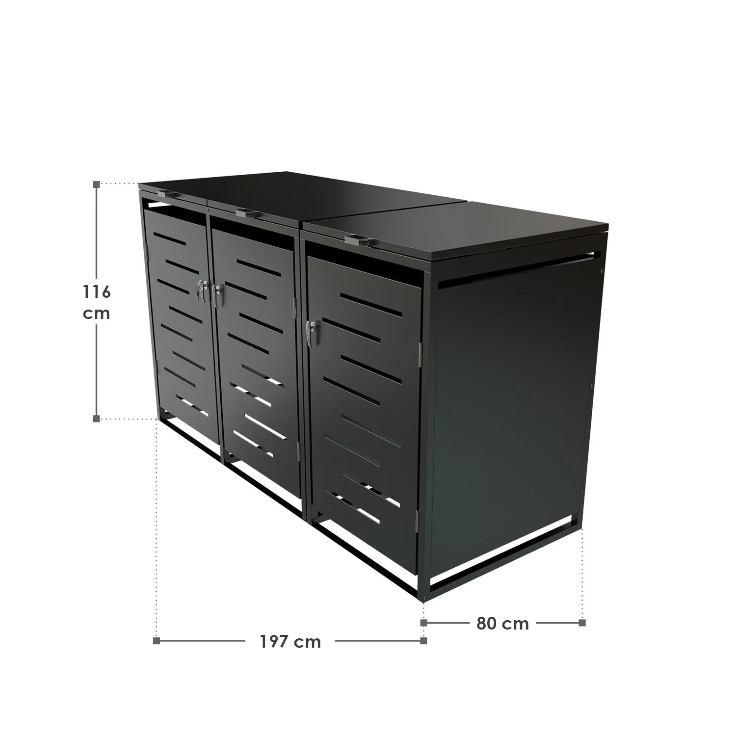 2025 Metall Mülltonnenbox Arel