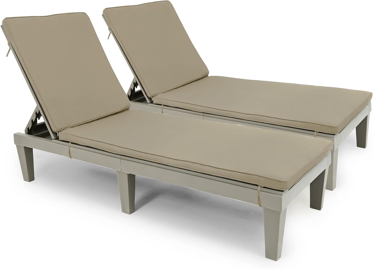 2025 Chaiselongue-Stühle für den Außenbereich, 4er-Set mit verstellbarer Rückenlehne, stabile Liegen für Terrasse und Poolrand, einfache Montage, wasserdicht und leicht mit einer Tragfähigkeit von 120 kg, schwarz