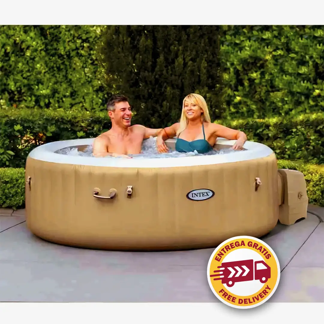 2025 2025 Intex PureSpa Bubble Massage 120-Düsen Aufblasbarer Whirlpool Spa-Set
