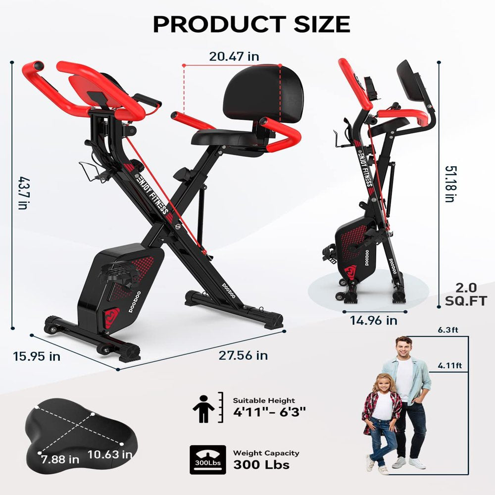 2025 Pooboo 3 In 1 Faltbare Heimtrainer Indoor Cycling Bike Workout 300Lb