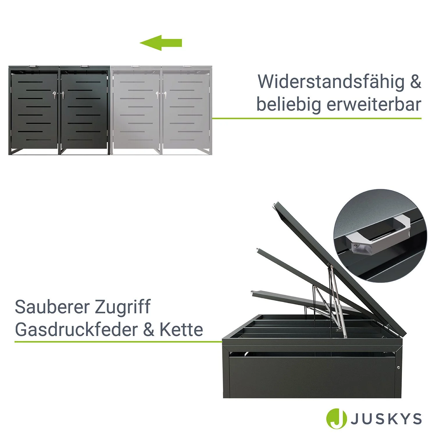 2025 Metall Mülltonnenbox Arel