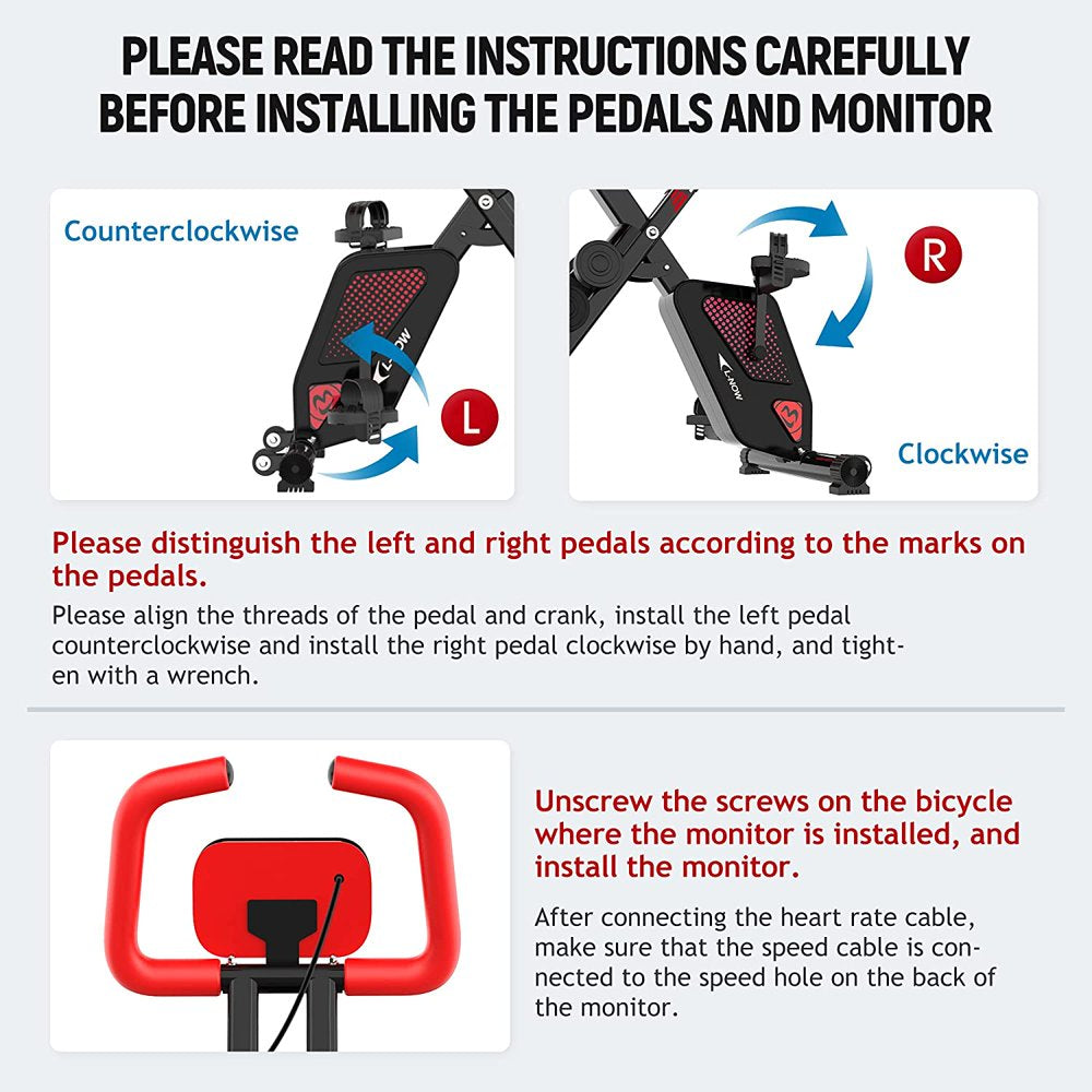 2025 Pooboo 3 In 1 Faltbare Heimtrainer Indoor Cycling Bike Workout 300Lb
