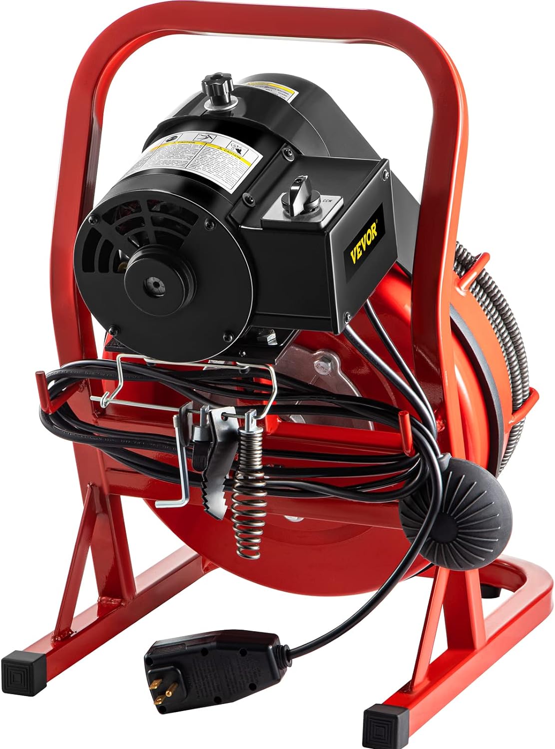 2025 Rohrreinigungsmaschine, 75 Fuß x 3/8 Zoll Rohrreinigungsmaschine passend für 1 bis 4 Zoll Rohre, tragbarer Rohrreinigungsspirale mit 4 Schneidern, elektrisches Rohrverstopfungsentferner-Sanitärwerkzeug