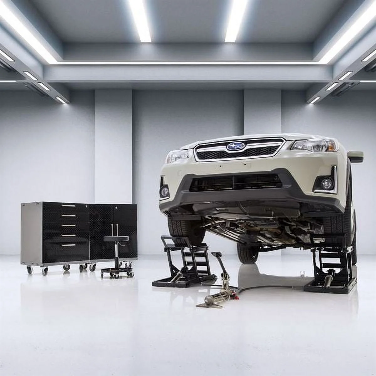 2025 Hydraulische Hebebühne Black Widow mit Rampe – Tragkraft 3.000 lb pro Paar