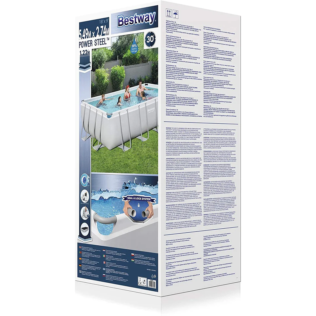 2025 Power Steel Frame Pool 549x274x122cm eckig 56466