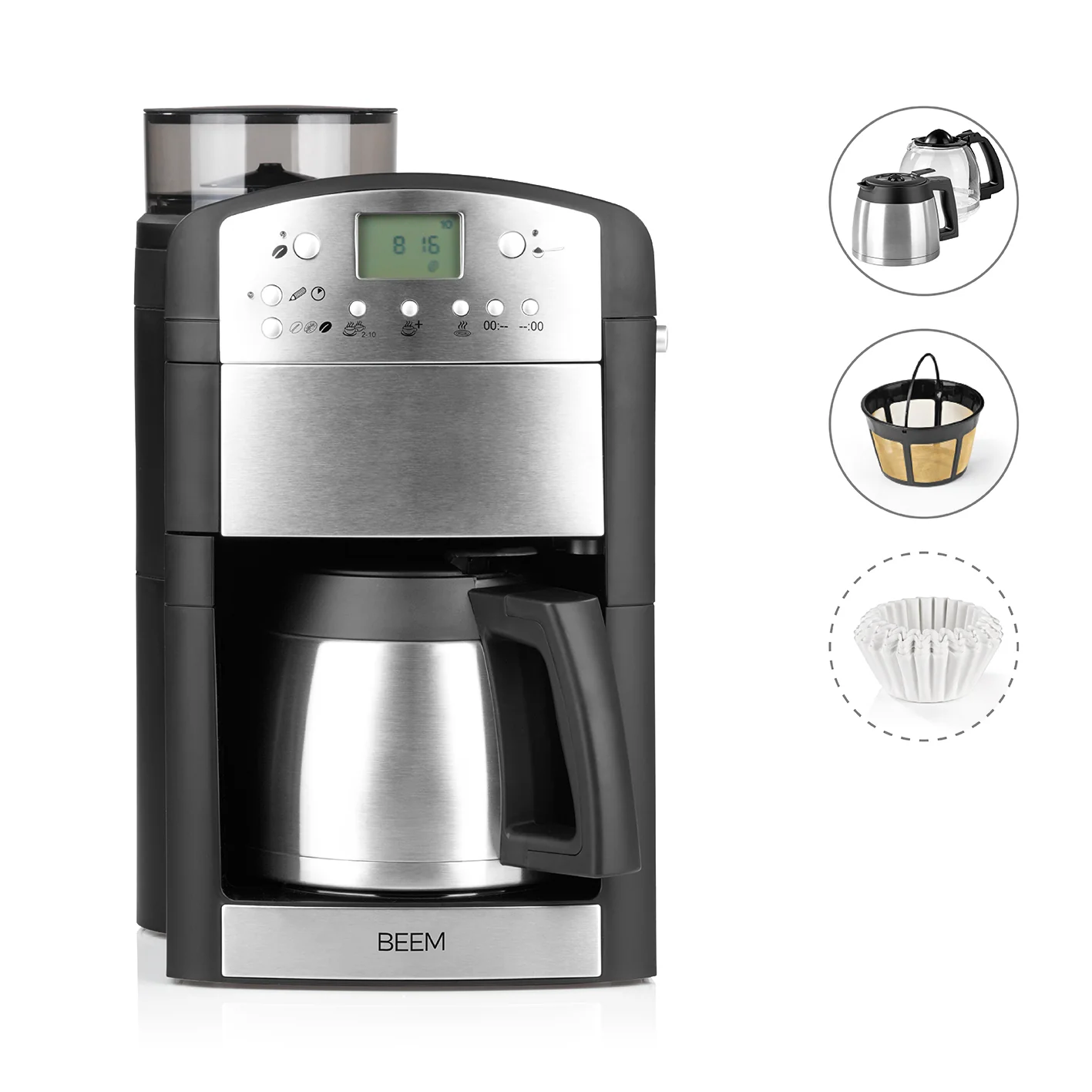 2025 FRESH-AROMA-PERFECT Filterkaffeemaschine mit Mahlwerk - Duo